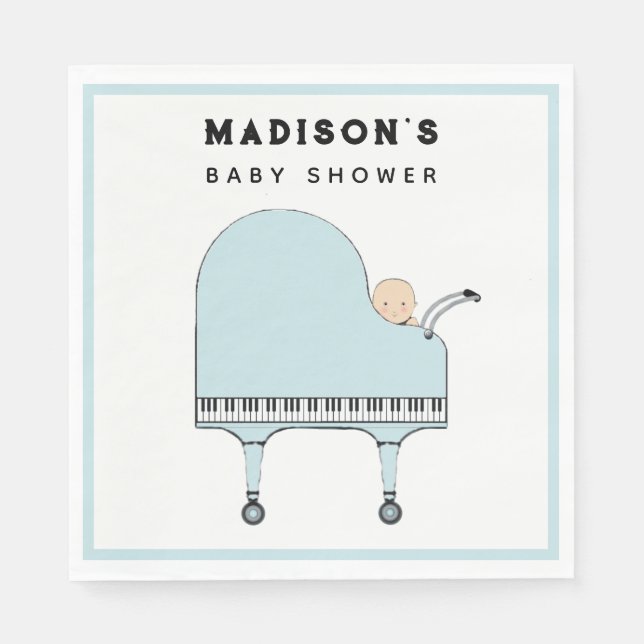 Serviette En Papier Baby shower Garçon (Devant)