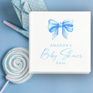 Serviette En Papier Baby shower Garçon à arc bleu