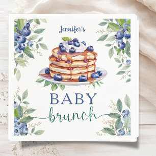 Serviette En Papier Baby Shower Garçon Baby Brunch Blueberry