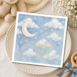 Serviette En Papier Baby Shower Garçon Bleu