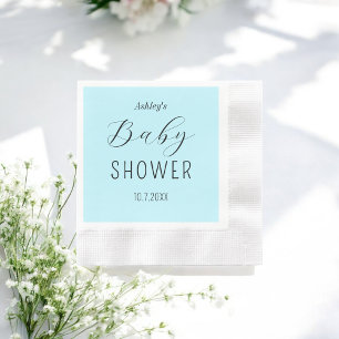 Serviette En Papier Baby shower Garçon Bleu Élégant Papier Napkin