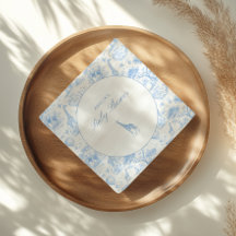 Baby-Shower Garçon Safari Bleu Toile De Jouy