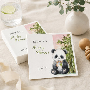 Serviette En Papier Baby Shower Genre Neutre Bébé Panda