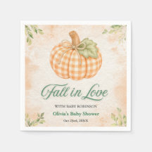 Baby Shower Gingham de Citrouille Coup de Foudre