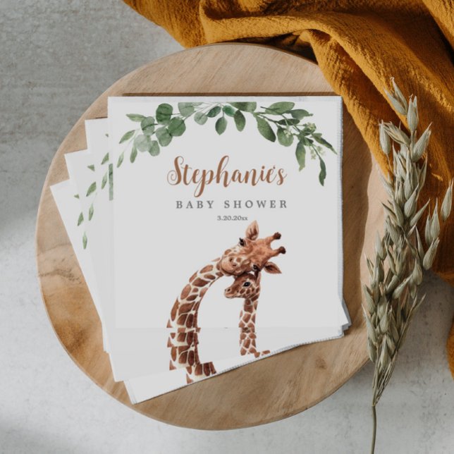 Serviette En Papier Baby shower Giraffe (Créateur téléchargé)
