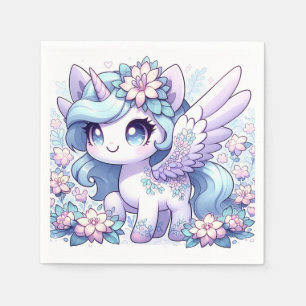 Serviette En Papier Baby shower Girl Unicorn
