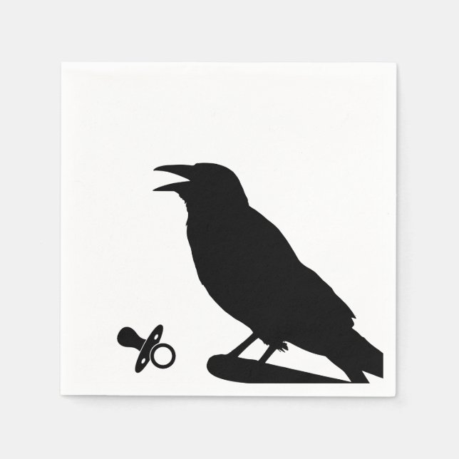 Serviette En Papier Baby shower Goth-Horror (Devant)