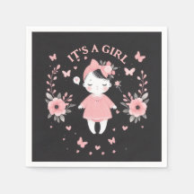 Baby shower gothique rose noir