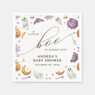 Serviette En Papier Baby Shower Halloween Little Boo