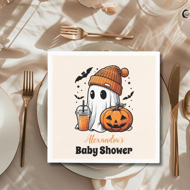 Serviette En Papier Baby shower Halloween mignon (Créateur téléchargé)
