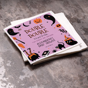 Serviette En Papier Baby shower Halloween Twins