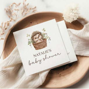 Serviette En Papier Baby Shower Hérisson Mignon et Doux