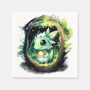 Serviette En Papier Baby shower Imaginaire Dragon