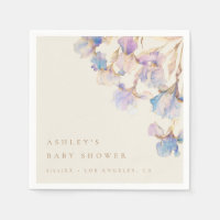 Baby shower Iris aquarelle