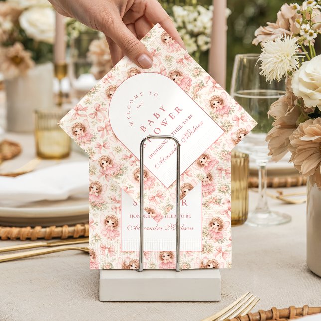 Serviette En Papier Baby Shower Jardin de Fées Enchanté (Créateur téléchargé)