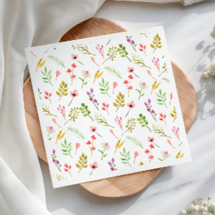 Serviette En Papier Baby Shower Jardin Floral Rustique Élégant