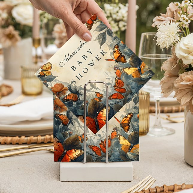 Serviette En Papier Baby Shower Jardin Papillon (Créateur téléchargé)