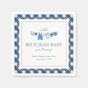 Serviette En Papier Baby Shower Jean Bleu