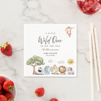 Serviette En Papier Baby shower Jungle Safari