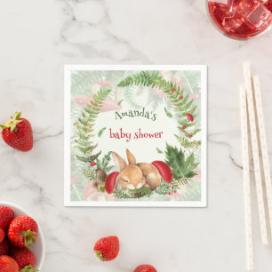 Serviette En Papier Baby Shower Lapin Fantaisiste