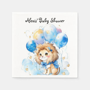 Serviette En Papier Baby shower Lion mignon