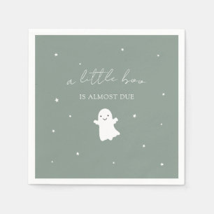 Serviette En Papier Baby Shower Little Boo Vert Sauge Genre Neutre