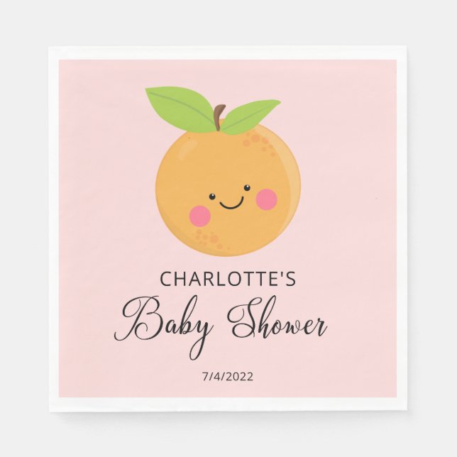 Serviette En Papier Baby shower Little Cutie (Devant)