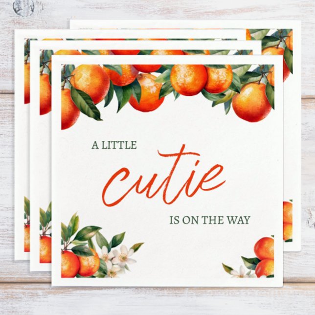 Serviette En Papier Baby shower Little Cutie (Little Cutie Baby Shower Napkins)