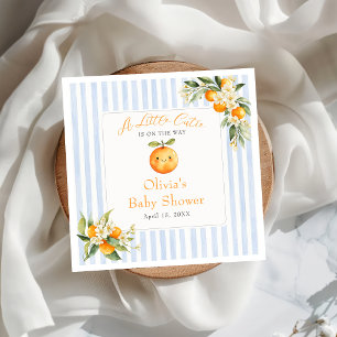Serviette En Papier Baby Shower Little Cutie Citrus Orange