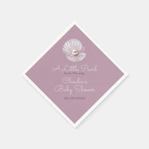 Serviette En Papier Baby shower Little Pearl