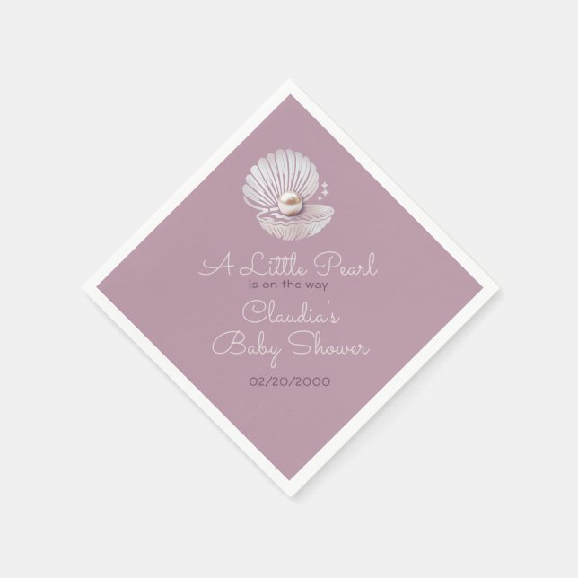 Serviette En Papier Baby shower Little Pearl (Coin)