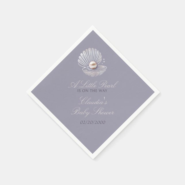 Serviette En Papier Baby shower Little Pearl (Coin)