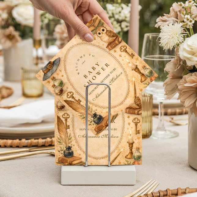 Serviette En Papier Baby Shower Magique et Fantaisiste du Sorcier (Créateur téléchargé)