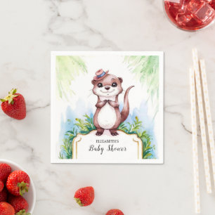 Serviette En Papier Baby shower Magique Otter