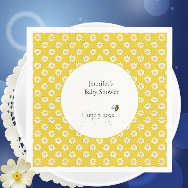 Serviette En Papier Baby Shower Maman-à-Bee  (Créateur téléchargé)