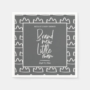 Serviette En Papier Baby shower manuscrit moderne
