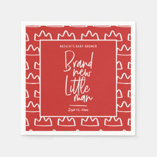 Serviette En Papier Baby shower manuscrit moderne