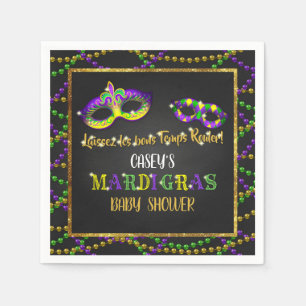 Serviette En Papier Baby shower Mardi Gras