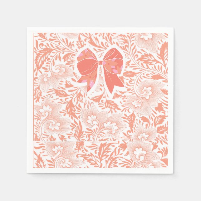 Serviette En Papier Baby shower mariage pêche (Devant)