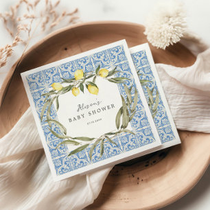 Serviette En Papier Baby shower méditerranéen Amalfi Capri