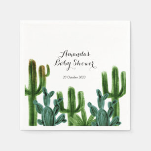 Serviette En Papier Baby shower Mexicain Cactus Papier de 