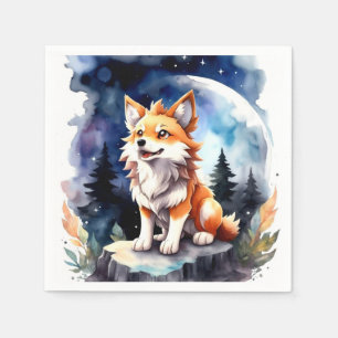 Serviette En Papier Baby shower mignon Wolf Pup