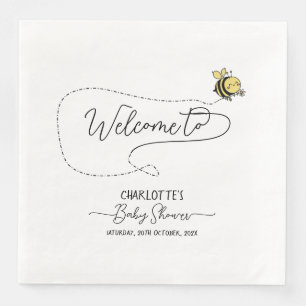Serviette En Papier Baby Shower Mignonne Petite Abeille
