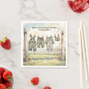 Serviette En Papier Baby-Shower Militaire