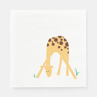 Serviette En Papier Baby shower minimaliste de girafe jaune moderne An