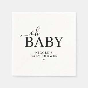Serviette En Papier Baby Shower Minimaliste Oh