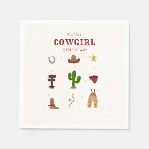 Serviette En Papier Baby shower minimaliste Rodeo Cowgirl
