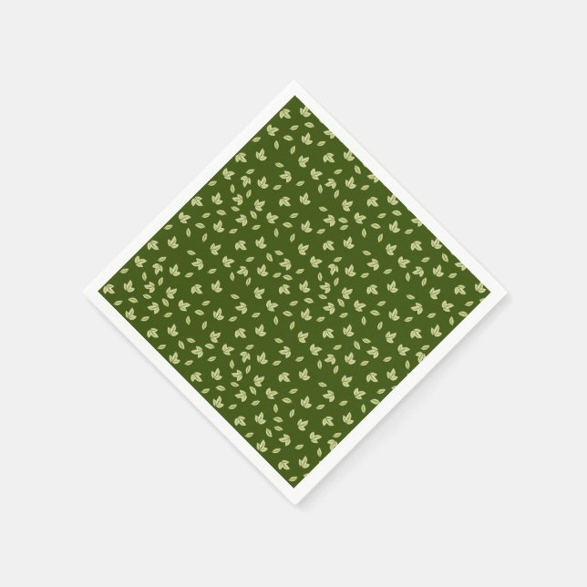 Serviette En Papier Baby shower mixte Motif à feuilles vertes Forest S (Coin)