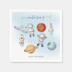 Serviette En Papier Baby shower mobile des astronautes spatiaux
