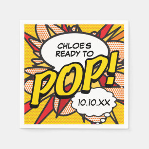 Serviette En Papier Baby Shower Moderne Amusant Prêt à DÉBORDER